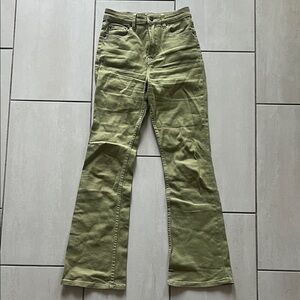 Green Flare Jeans